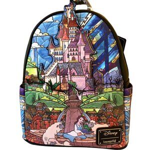 Disney Loungefly Princess Castle Beauty & the Beast BELLE Mini Backpack new